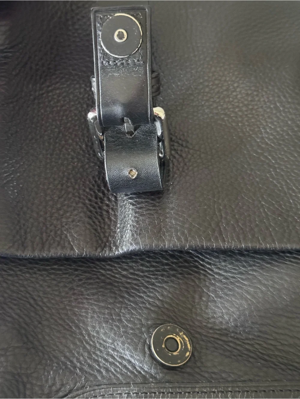 Vintage TUMI Black Pebbled Leather Messenger  Shoulder Bag